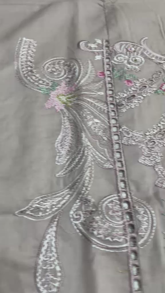 Qalamkar Lawn Luxury Embroidered 3 Piece Dress-