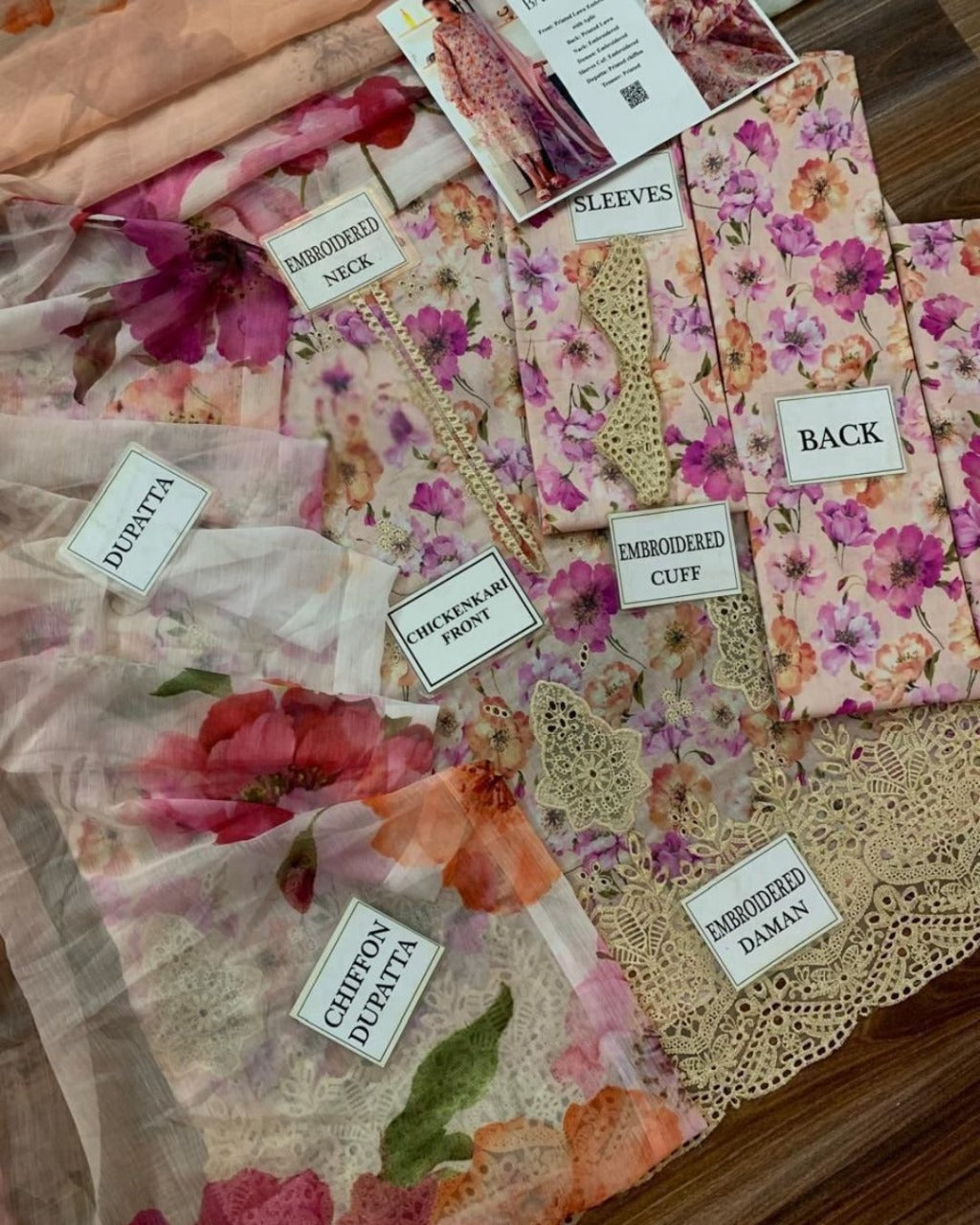 Baroque – Luxury Embroidered Printed Lawn 3-Piece Unstitched Suit | UF-4099